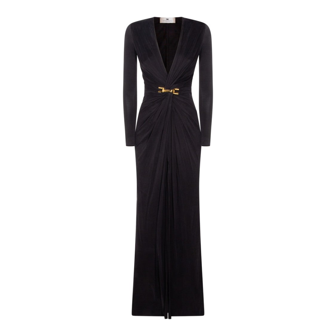 Elisabetta Franchi Cupro Dress With Draped Design