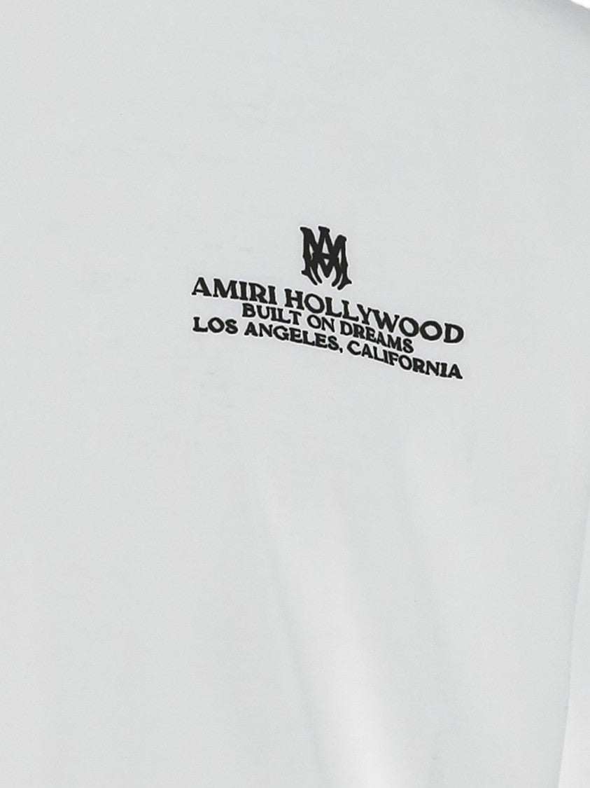 Amiri Round Neck Cotton T-Shirt With Logo Detail