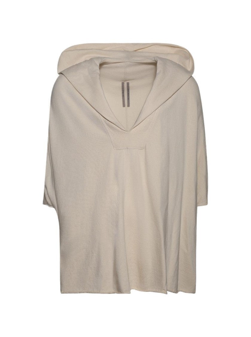 Rick Owens Hooded Kaftan Natural