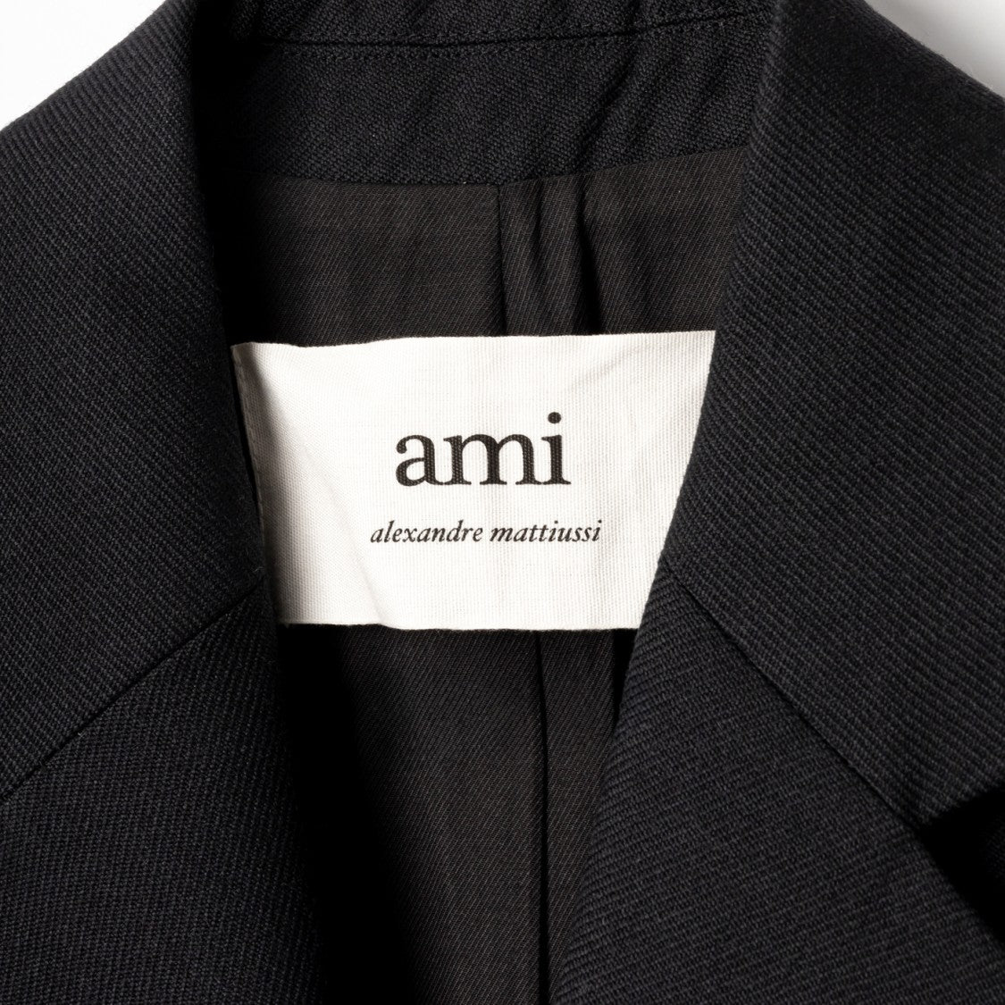 Ami Long Tailored Coat With Classic Lapel