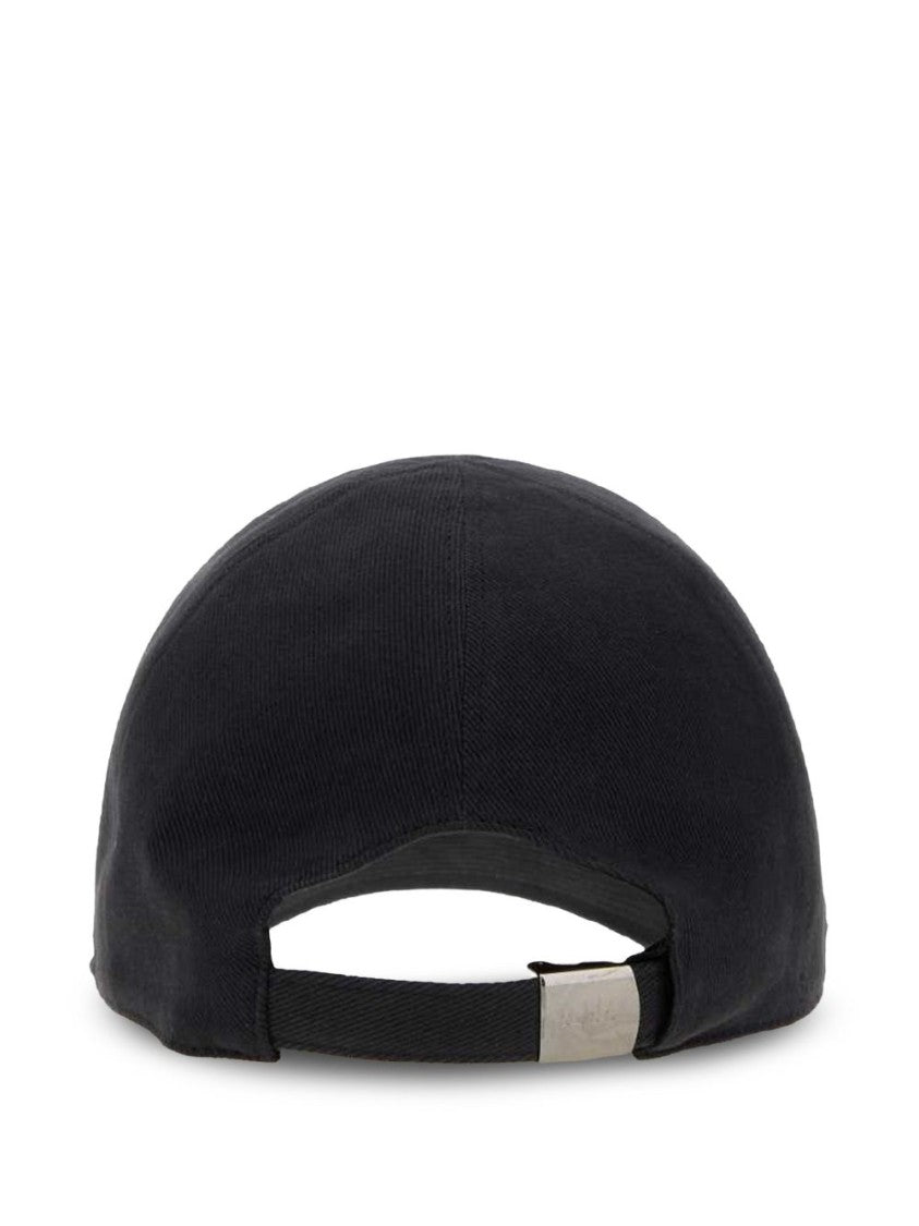 Gucci Black Embroidered Logo Cotton Baseball Cap