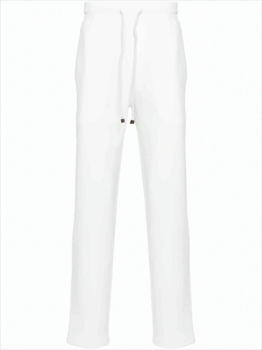 Brunello Cucinelli White Jogging Pants With Tapered Legs