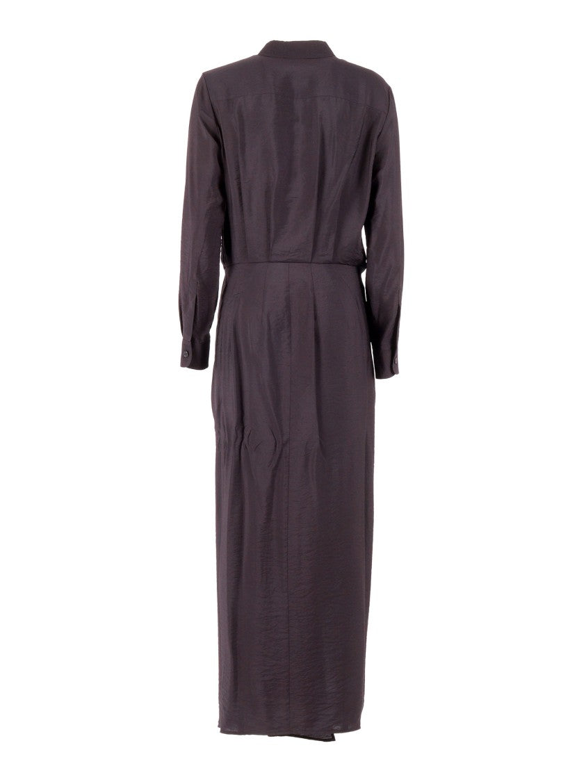 Emporio Armani Viscose-Blend Gathered Midi Dress