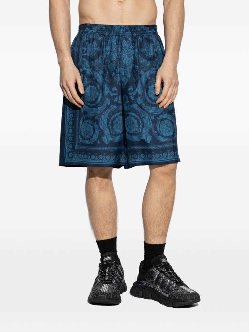 Versace Silk And Nylon Lightweight Casual Shorts
