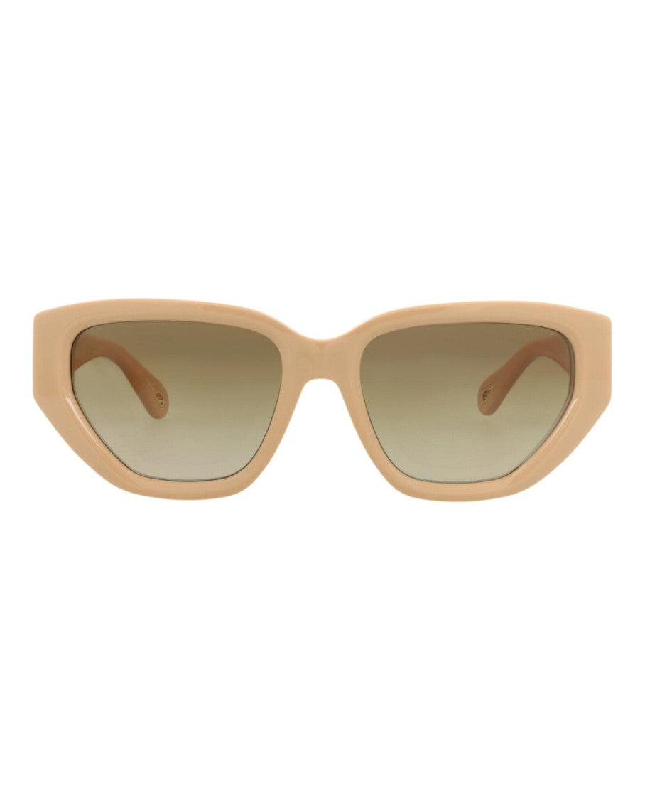 Chloé Cat Eye-Frame Recycled Acetate Sunglasses With Gold Accents