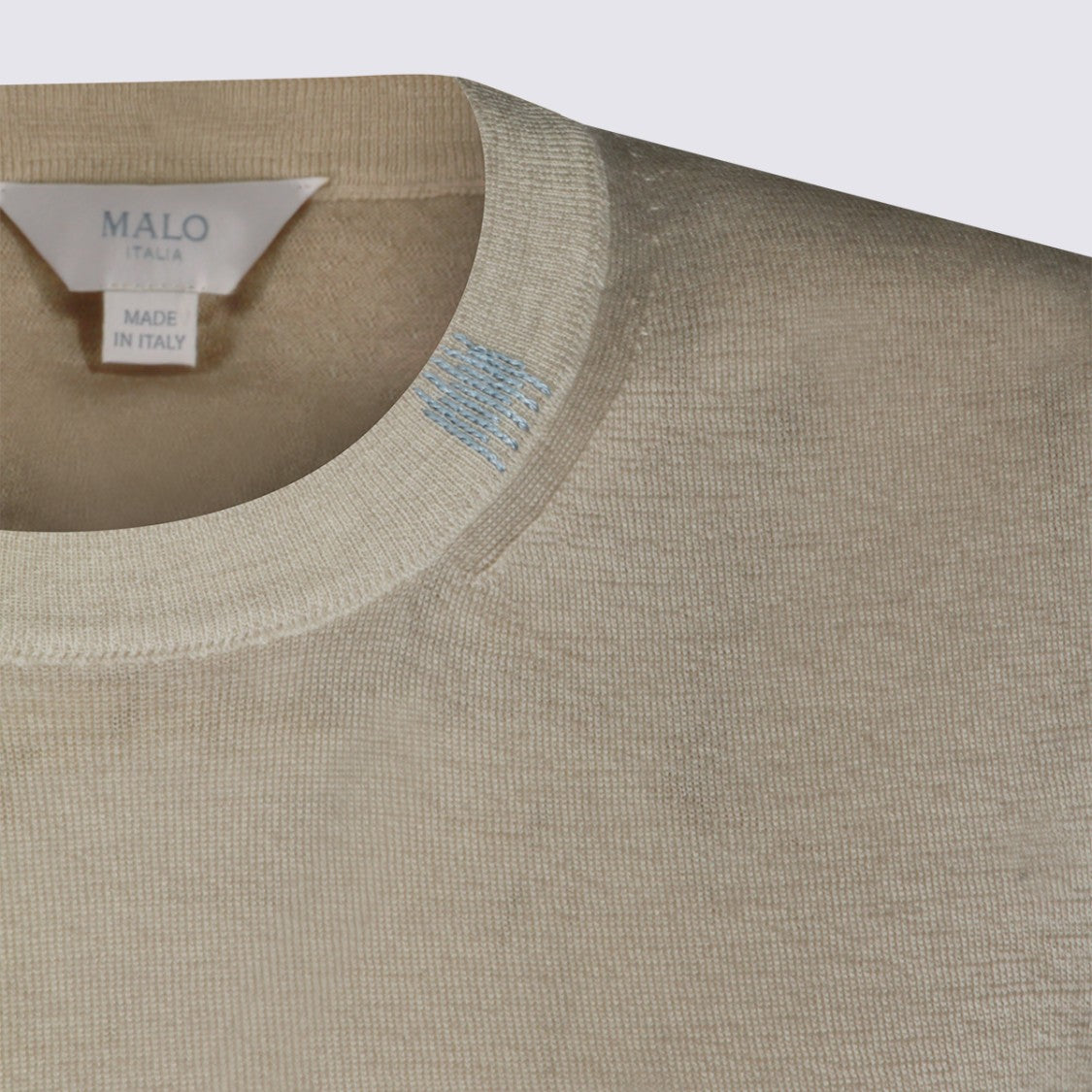 Malo Fitted Short-Sleeve Sweater With Ribbed Details