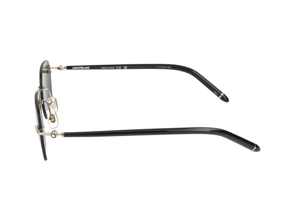 Montblanc Gold Mb0270s Metal Rimless Square Sunglasses