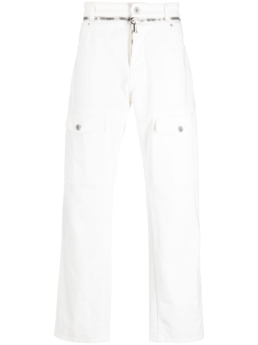 Balmain Zip-Detail Straight-Leg Jeans With Mid-Rise Waist