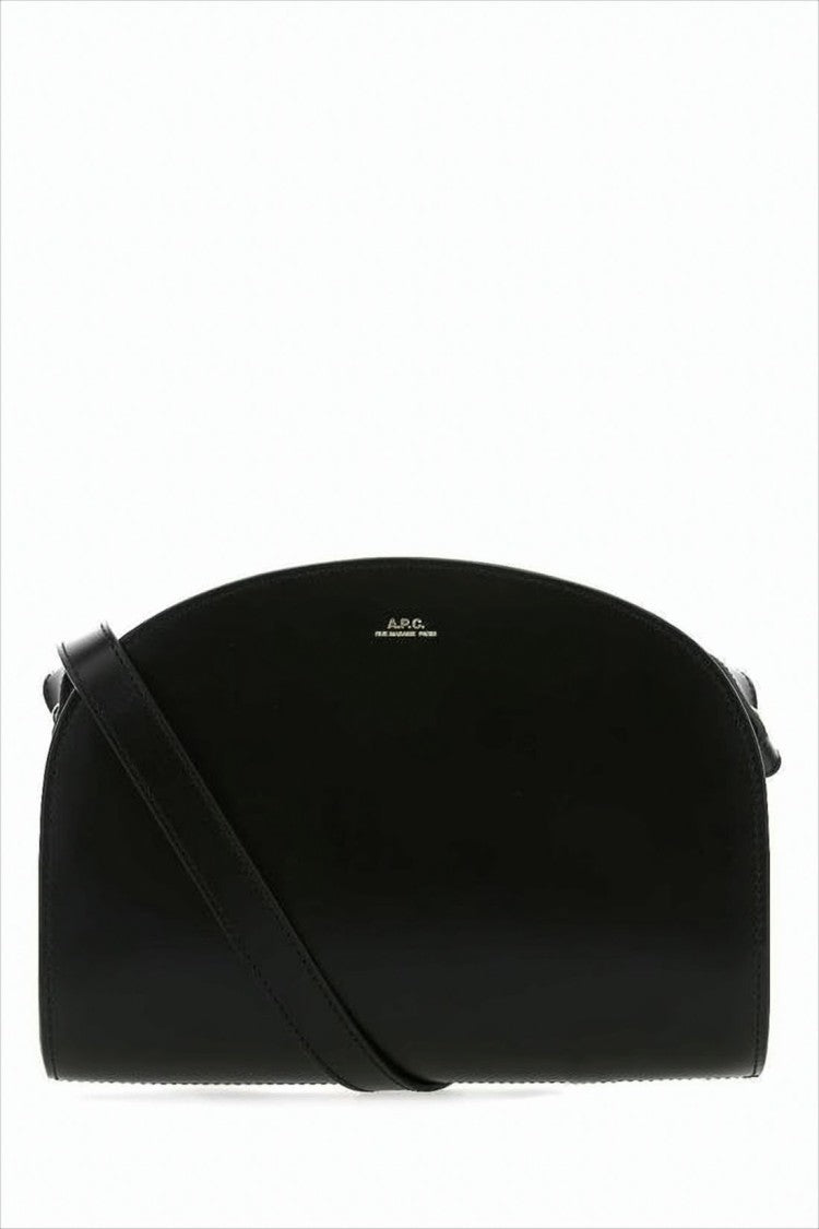 A.P.C. Smooth Leather Half-Moon Crossbody Bag