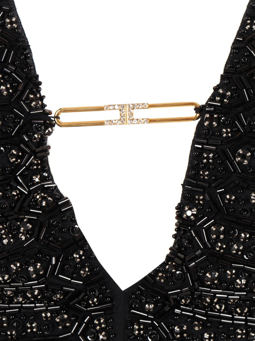 Elisabetta Franchi Form-Fitting Dress With Clean Lines