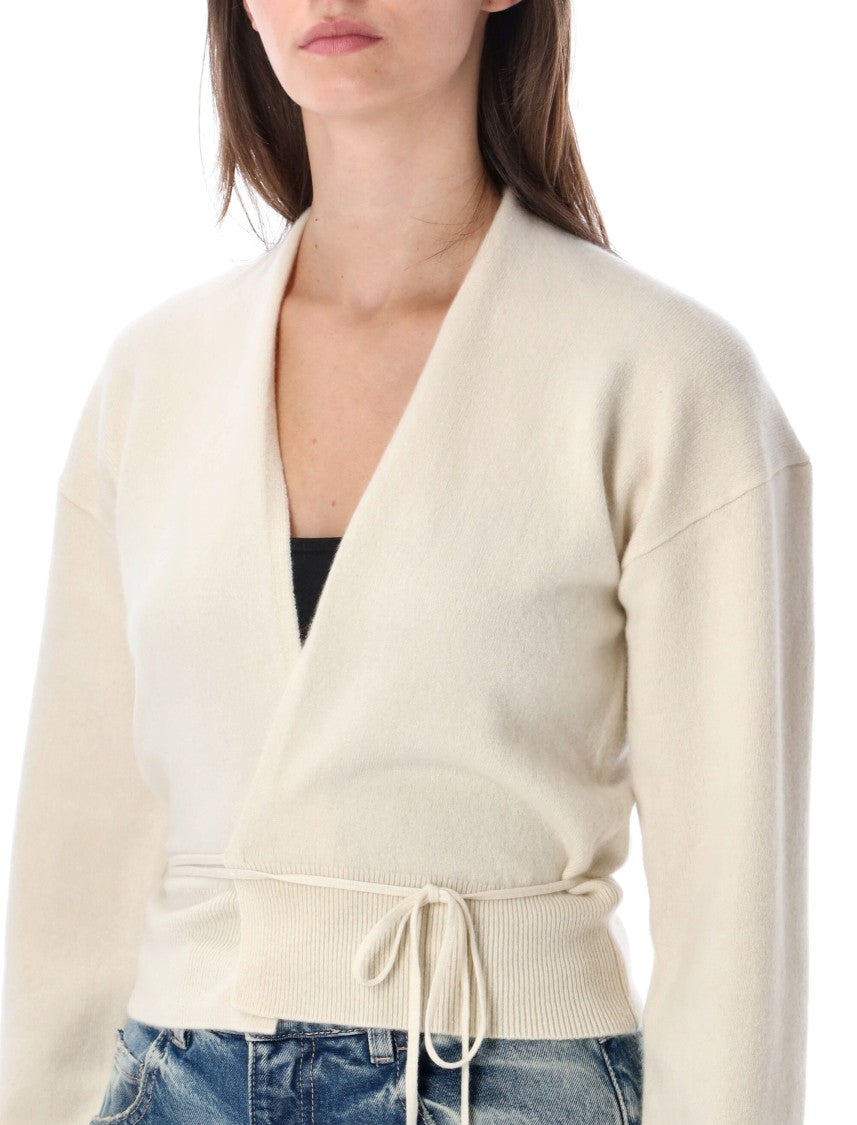 Extreme Cashmere Ella Wrap-Style V-Neck Cardigan