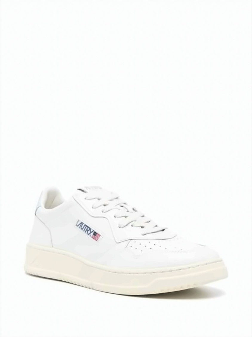 Autry Low-Top Leather Sneakers With Perforated Toe Box