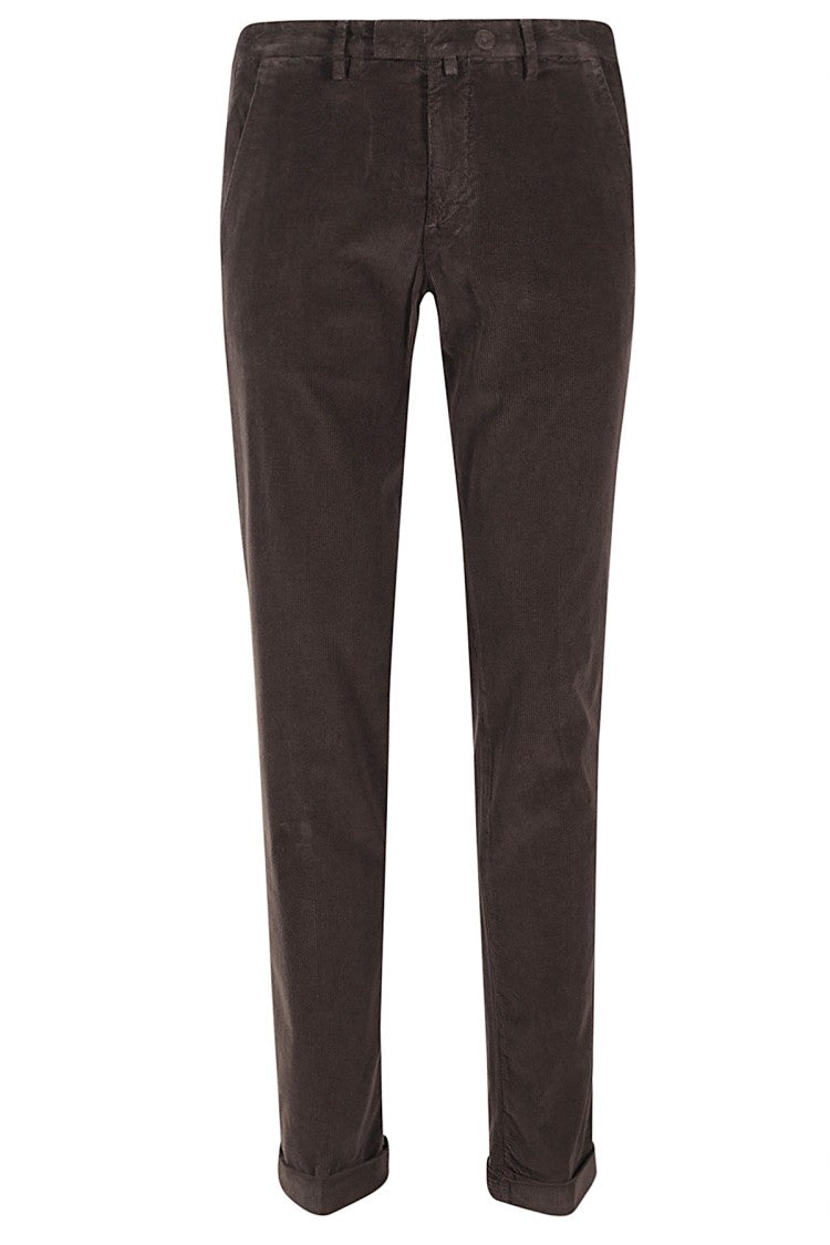 Briglia Brown Corduroy Cotton Velvet Straight Leg Pants