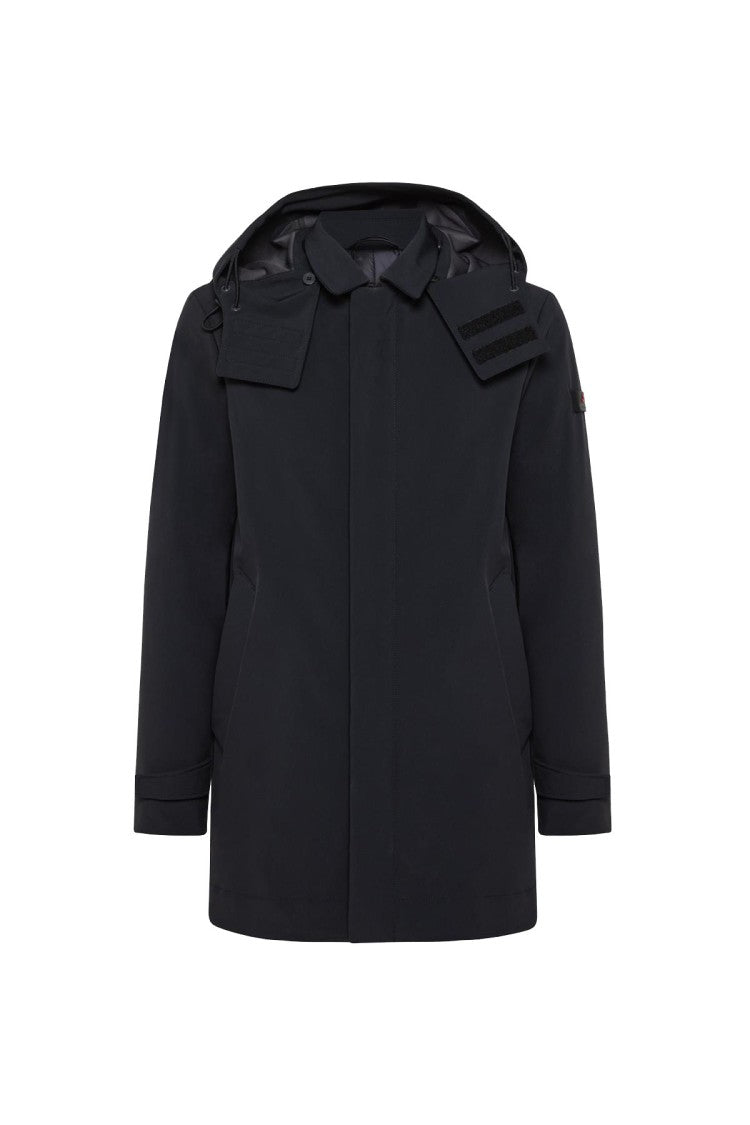 Peuterey Blue Nylon Hooded Parka