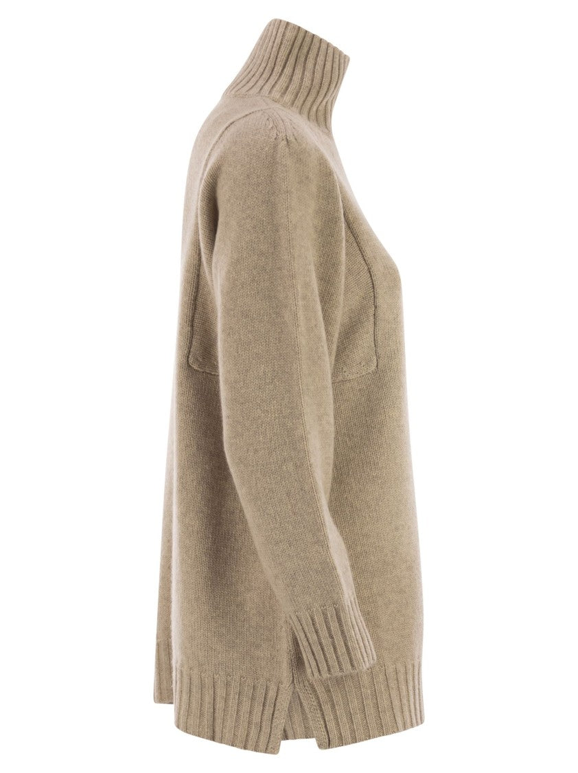 Max Mara Aceti Oversized Cashmere Turtleneck