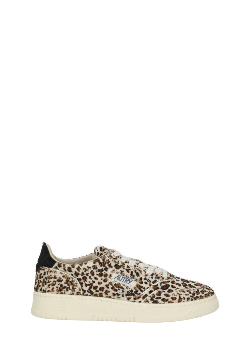Autry Animal Print Pony Leather Low-Top Sneakers