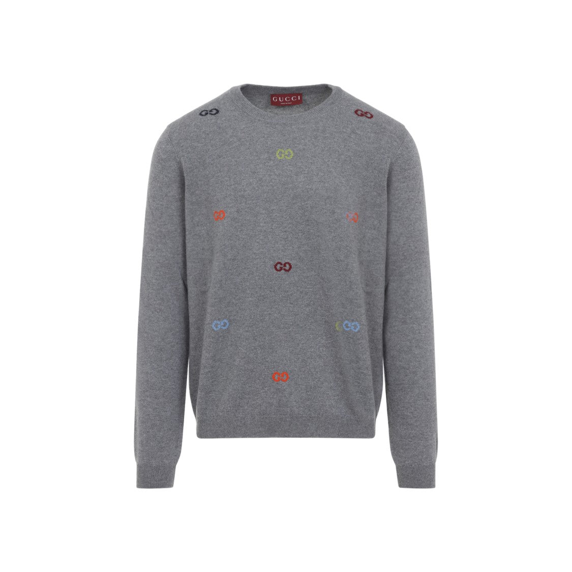 Gucci Cool Iron Grey Cashmere Long Sleeves Crewneck Sweater