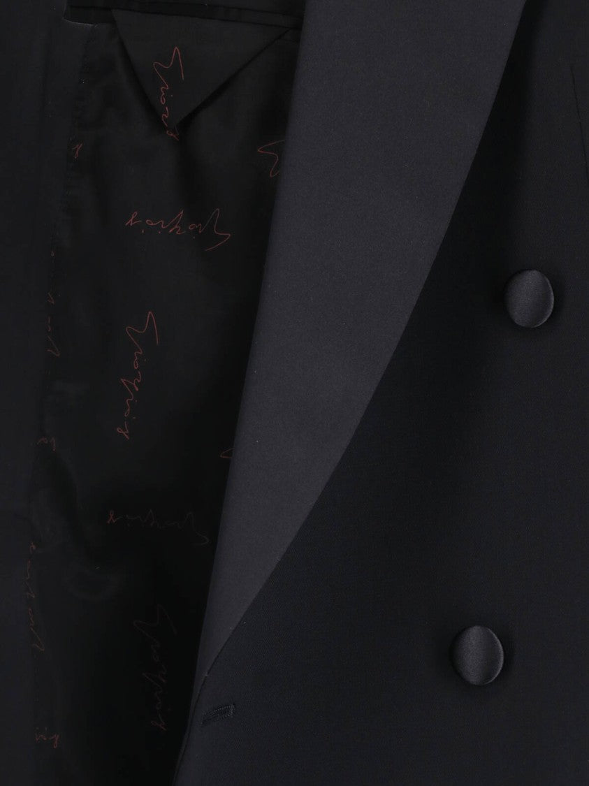Giorgio Armani Soho Black Double-Breasted Virgin Wool Blazer