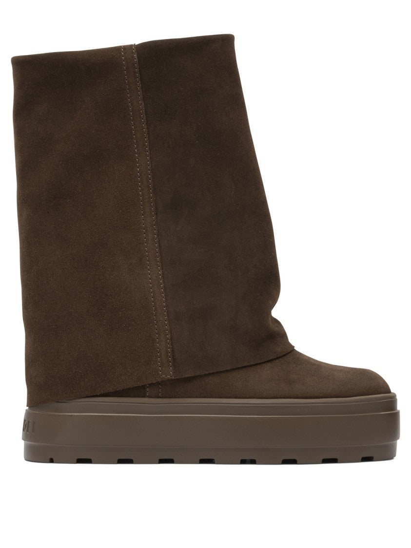 Casadei Slouchy Suede Ankle Boots