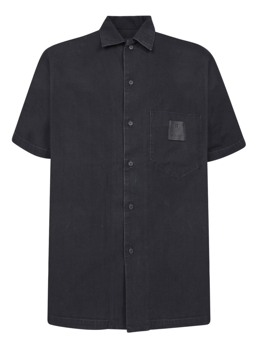 Givenchy Black Short-Sleeved Cotton Shirts