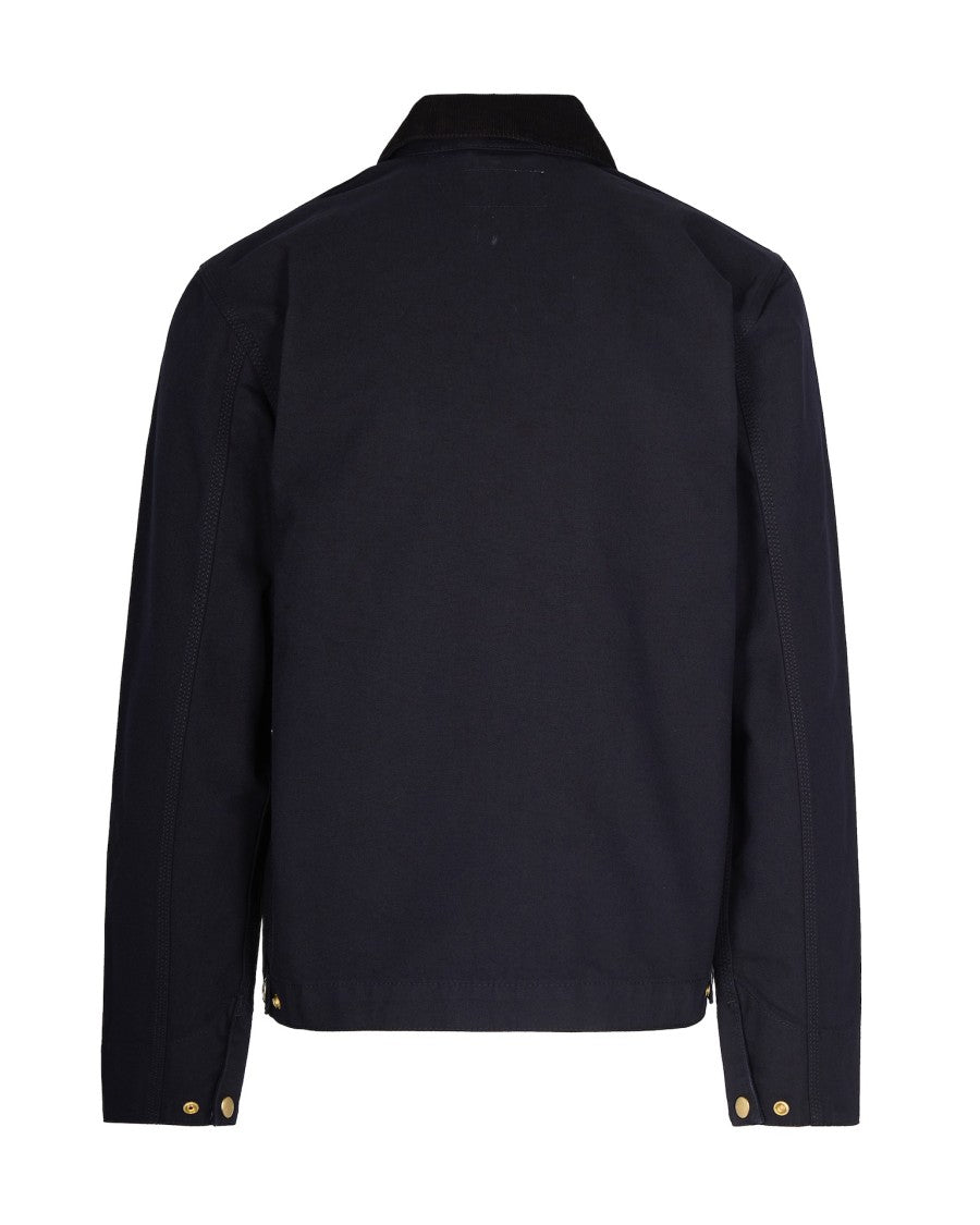 Carhartt Wip Black Rinsed Detroit Velvet Collar Jacket