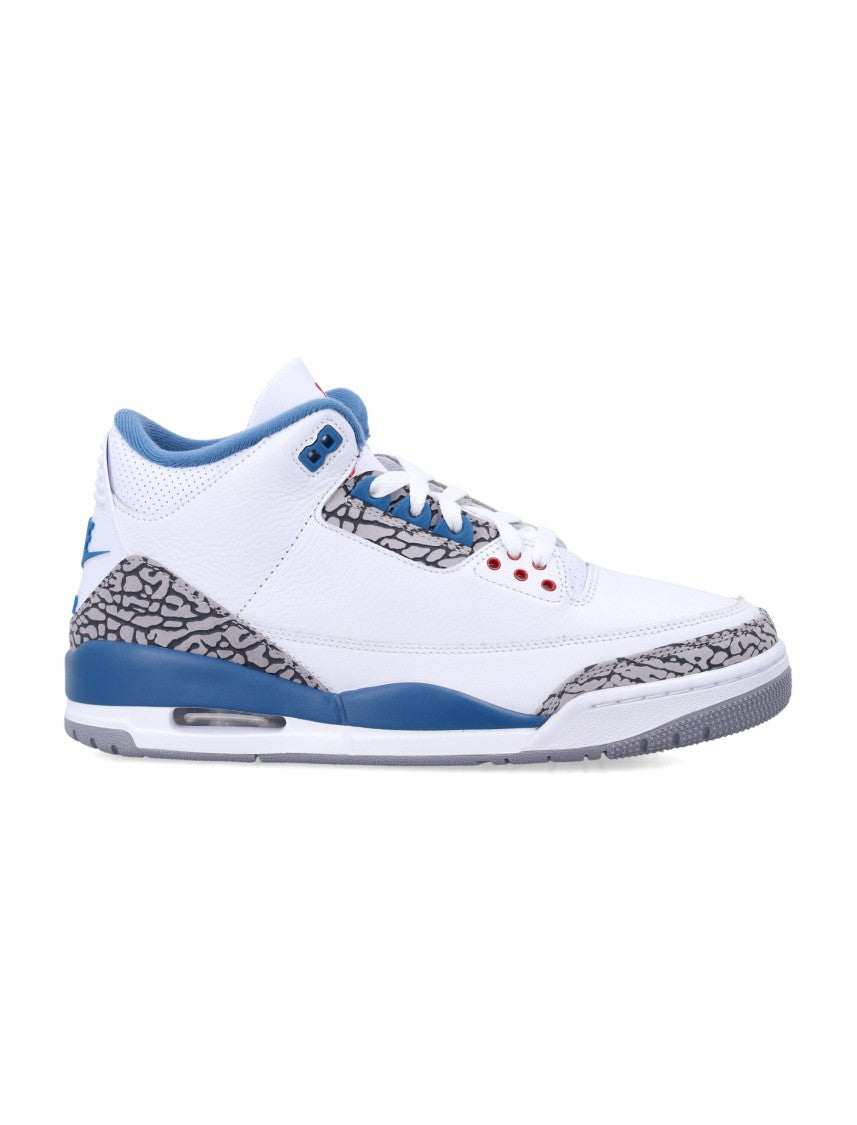 Nike Air Jordan 3 True Blue Premium-Leather Sneakers
