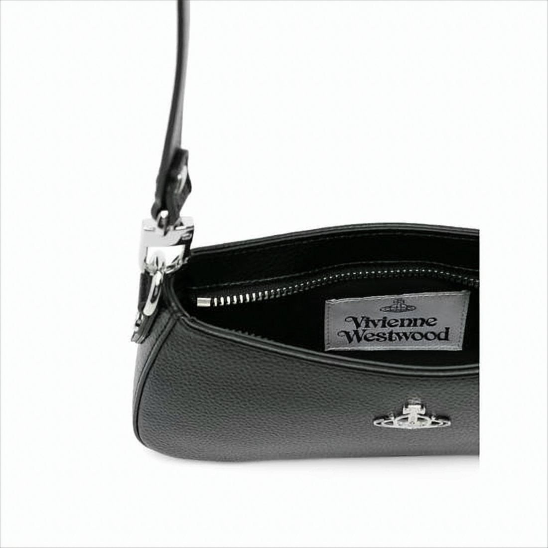 Vivienne Westwood Textured Polyurethane Clutch With Metallic Emblem