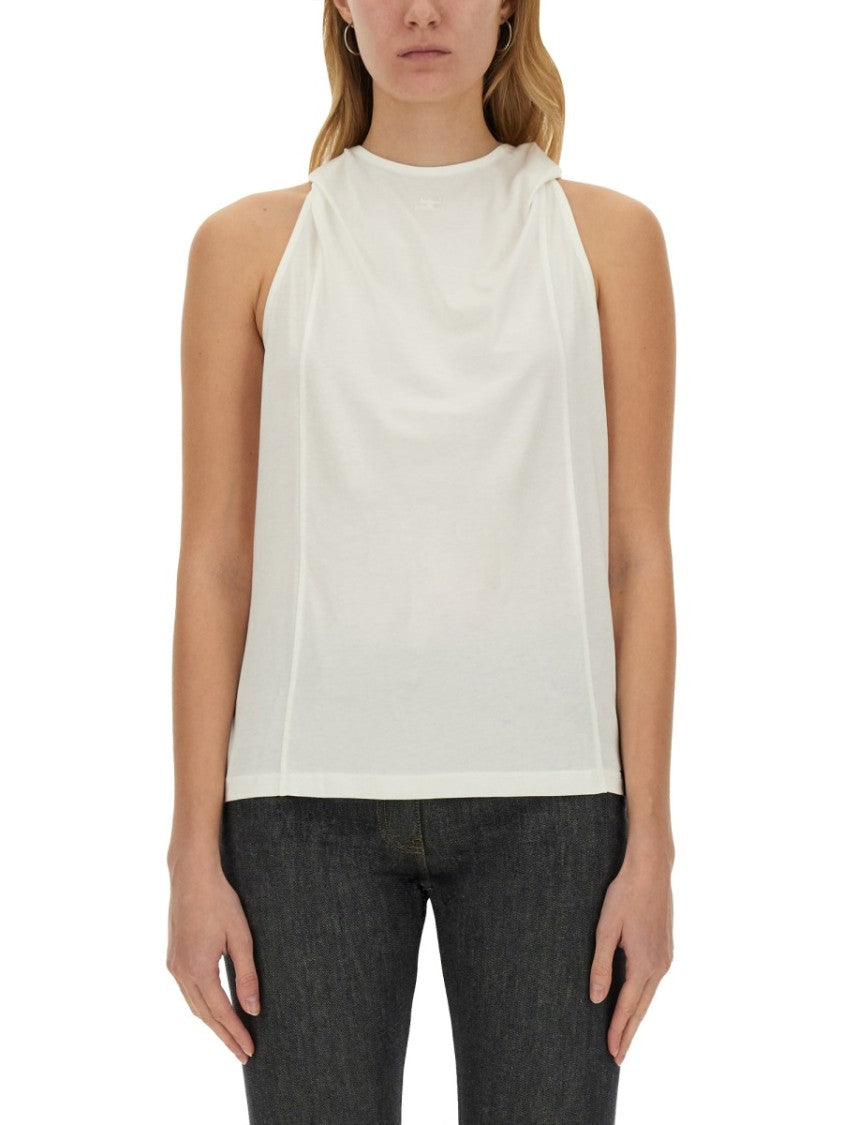 Courrèges Relaxed Fit White Top