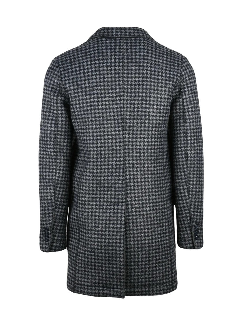 L.B.M. 1911 Grey Viscose-Blend Coat