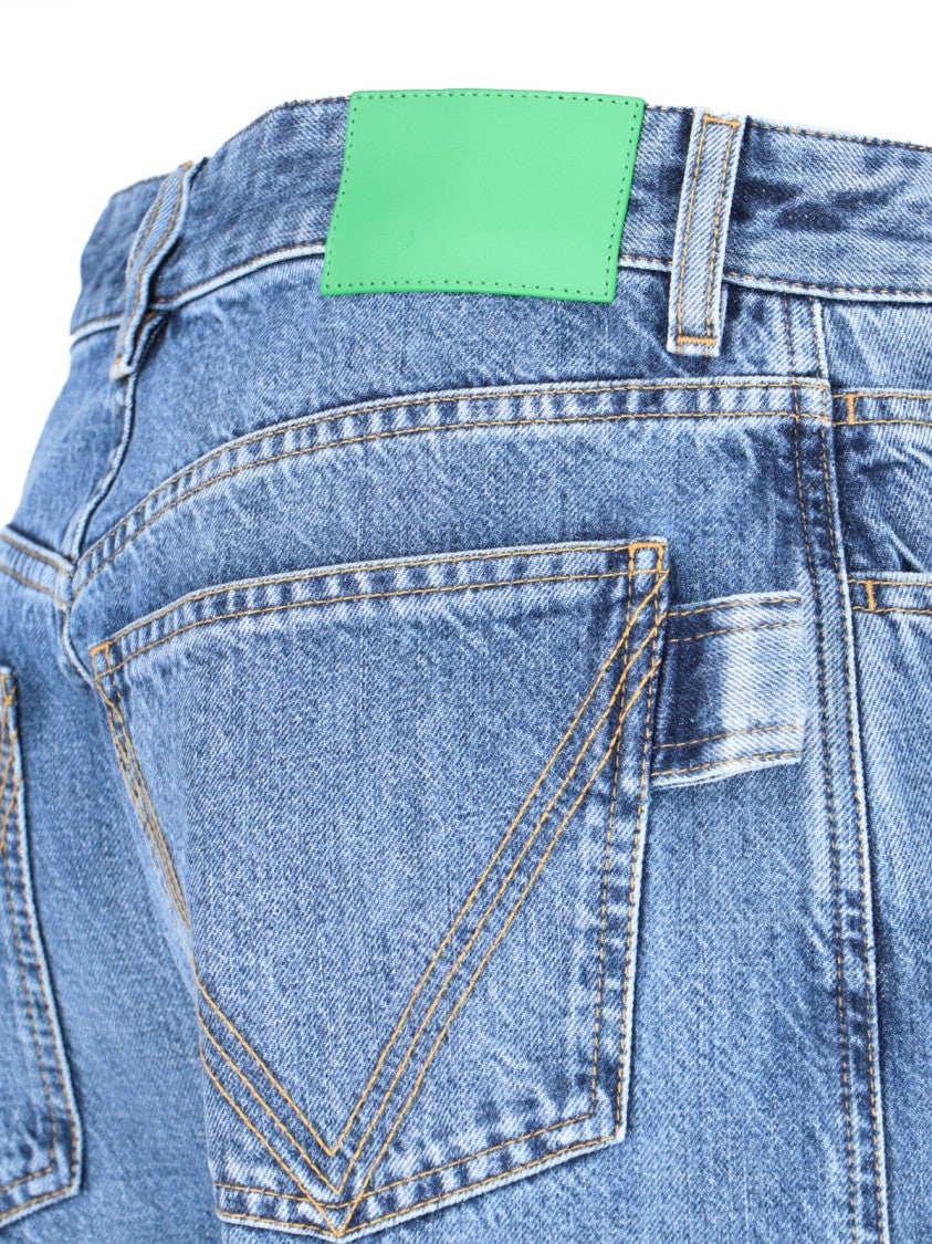 Bottega Veneta Wide-Leg Jeans With Medium Rise And Tool Loop