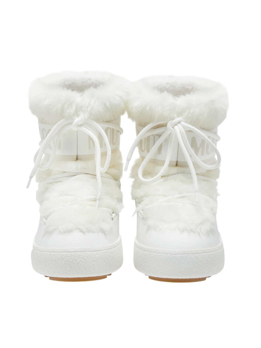 Moon Boot Black Ltrack Faux Fur Trim Boots