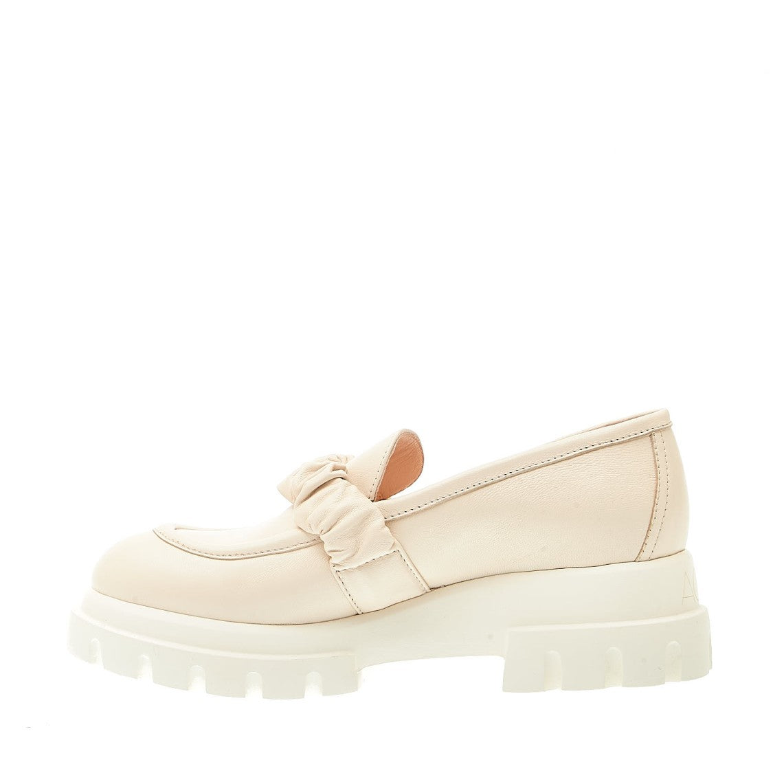 Agl Cream Moccasin With Rubber Sole
