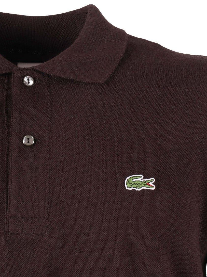 Lacoste Textured Cotton Minimalist Polo Shirt