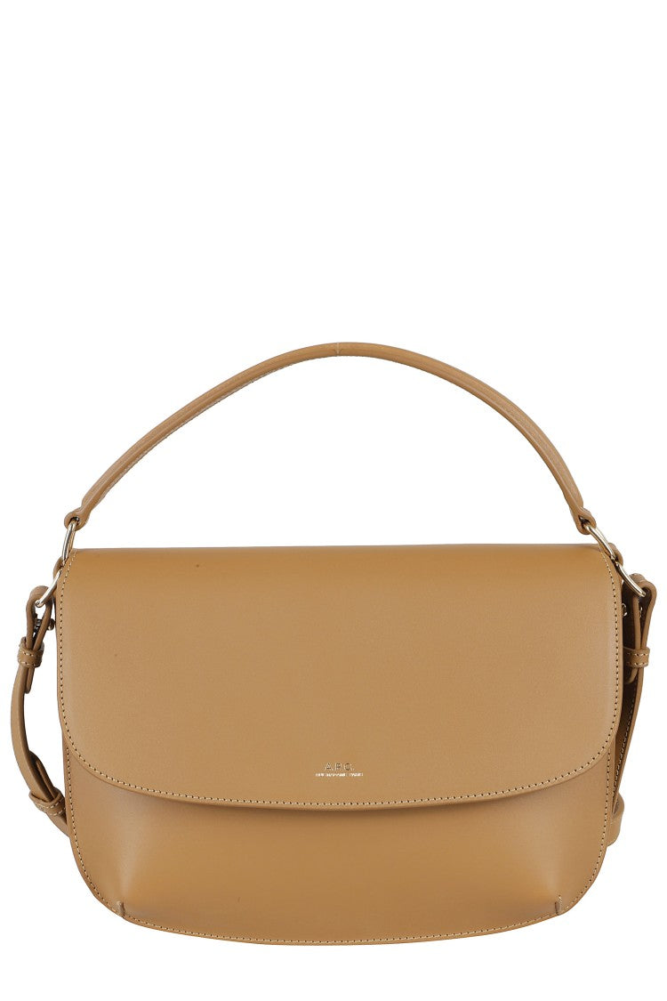 A.P.C. Beige Smooth Leather Shoulder Bag