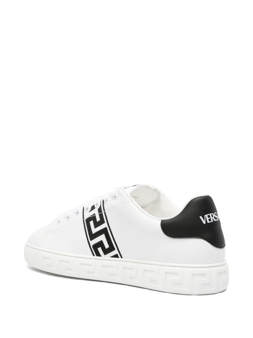 Versace Calf Leather Low-Top Sneakers