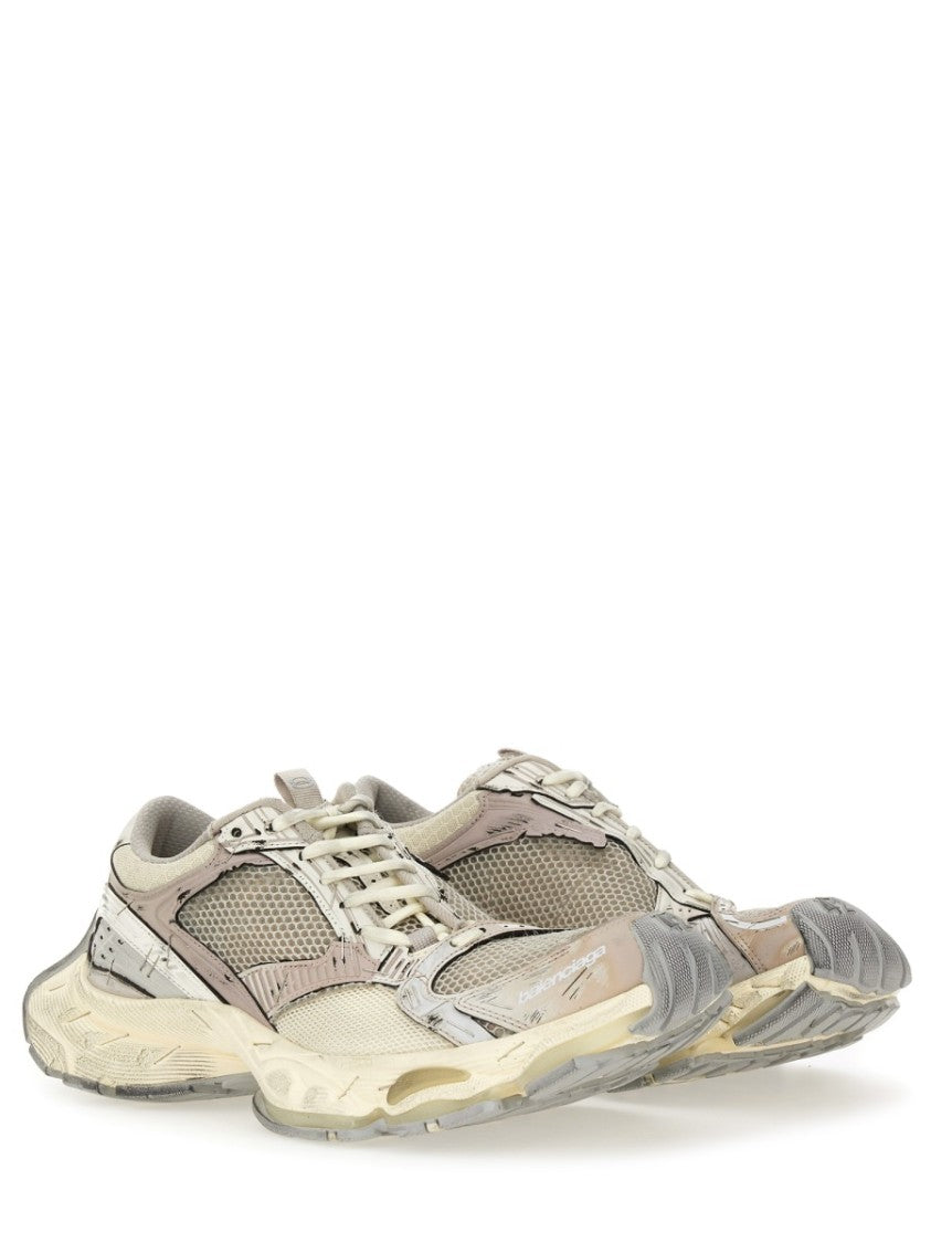 Balenciaga Layered Neutral Toned Sneakers With Chunky Sole