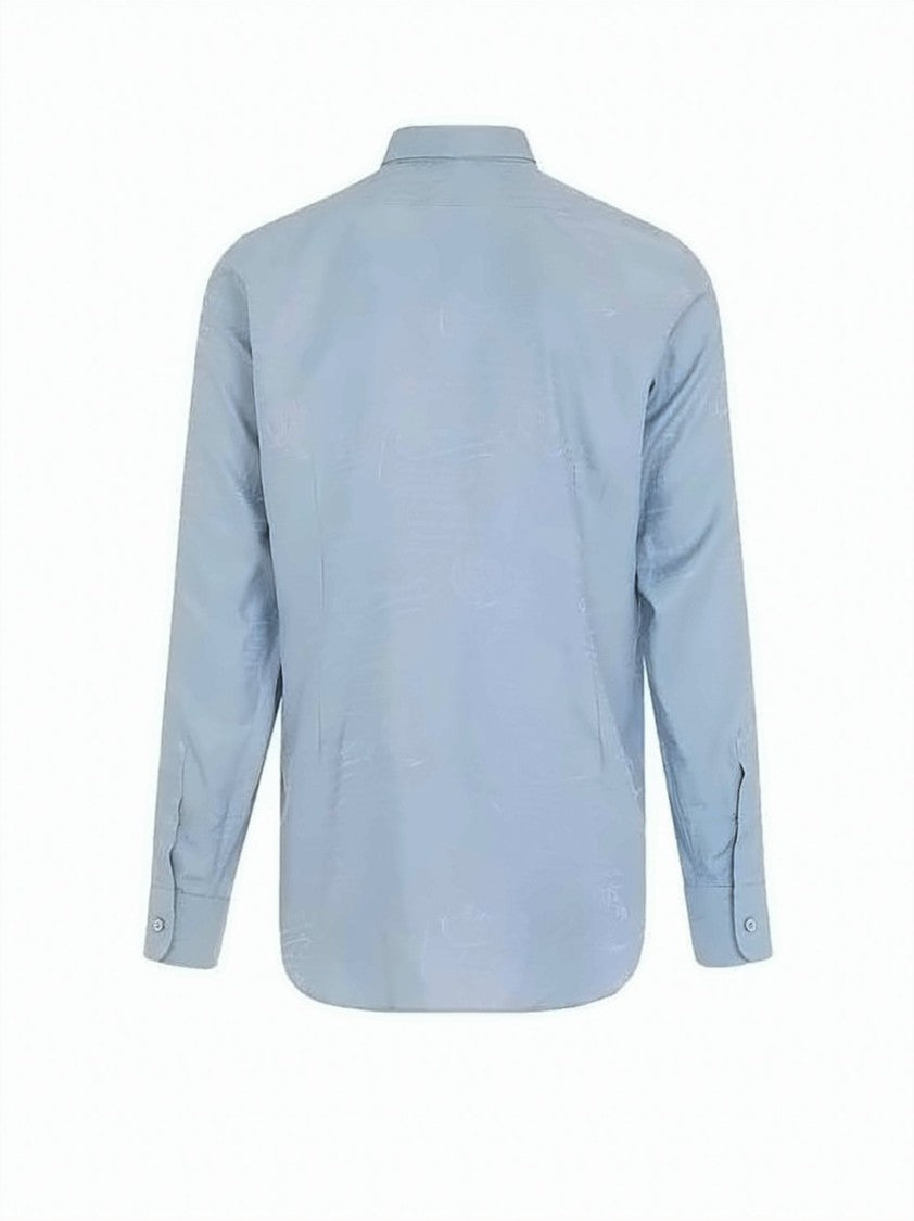 Berluti Silk-Cotton Blend Long-Sleeve Shirt With Jacquard Pattern