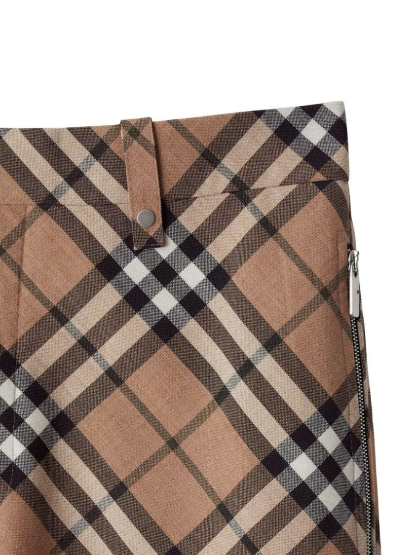 Burberry Beige Check Trousers