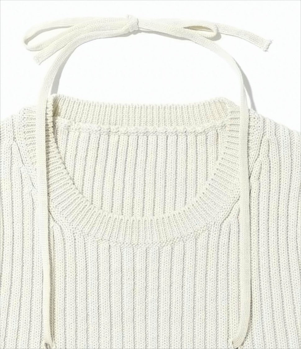 Jacquemus Ribbed Knit Sweater With Triangular Cut-Outs