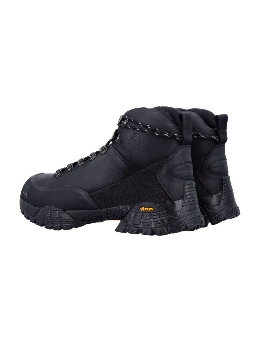 Roa Andreas Rugged Black Ankle Boots