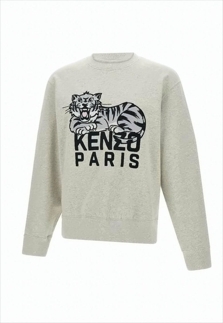 Kenzo Relaxed Fit Long-Sleeve Sweatshirt With Bold Tiger Graphic