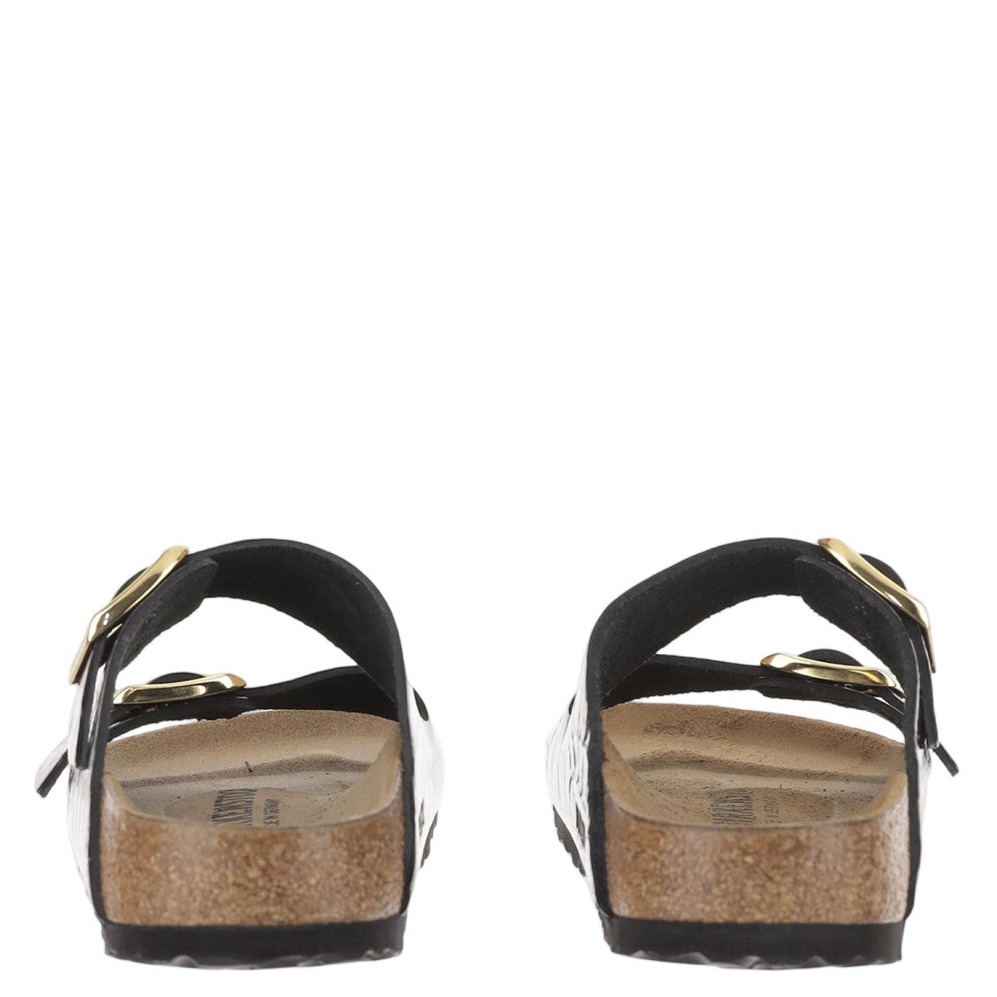 Birkenstock Open-Toe Leather Sandals With Adjustable Straps And Animal Print