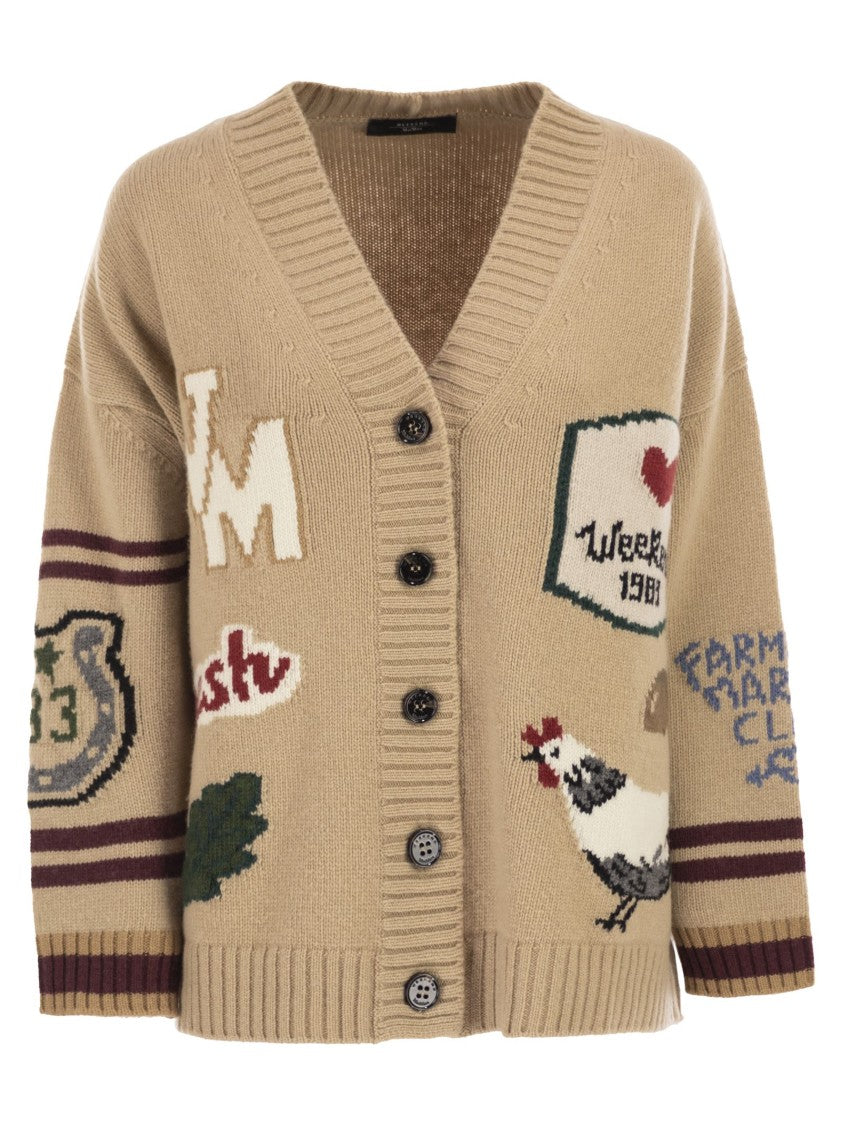 Max Mara Belgio - Over Cardigan In Wool Yarn