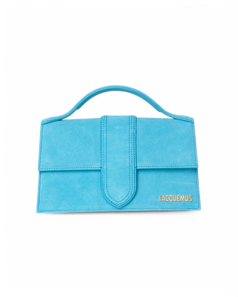 Jacquemus Le Grand Bambino Handbag - Baby Suede Light Blue