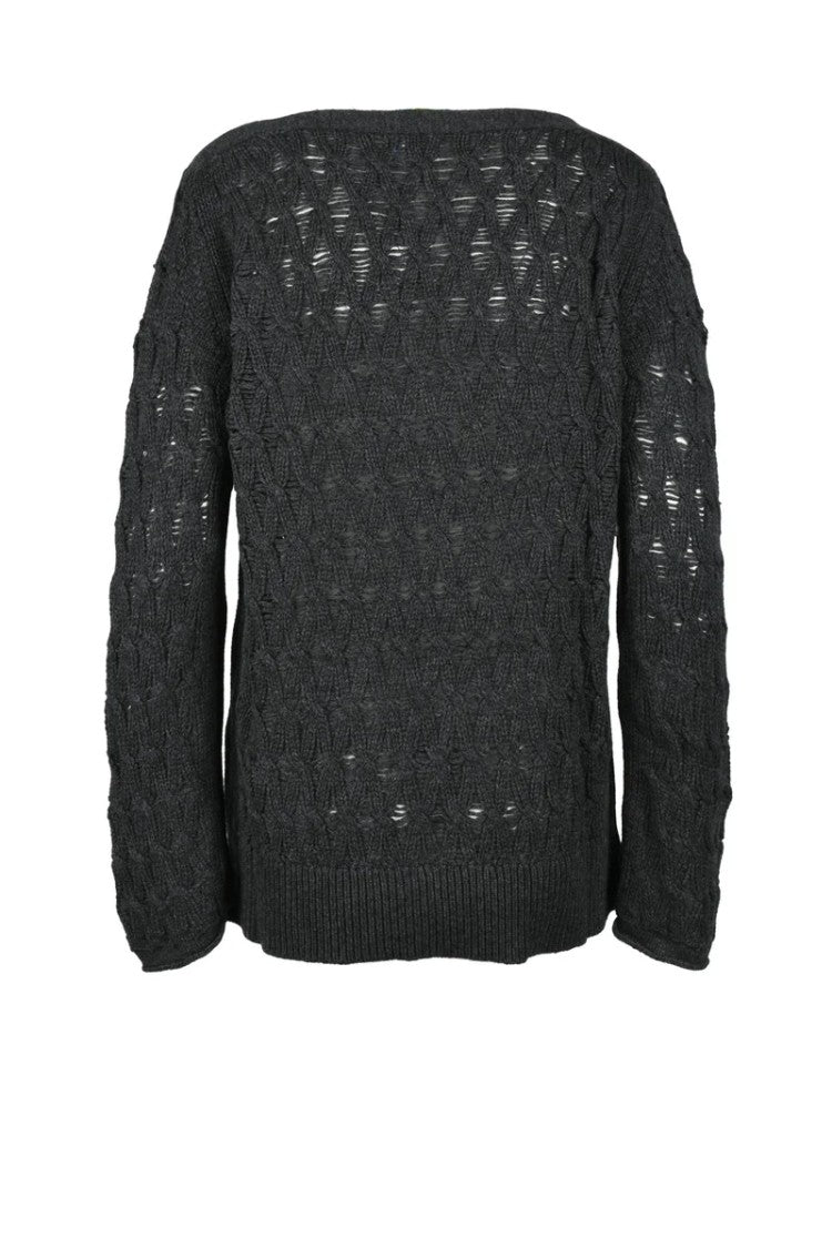 Malo Optimum Wool/Cashmere Sweater - Grey