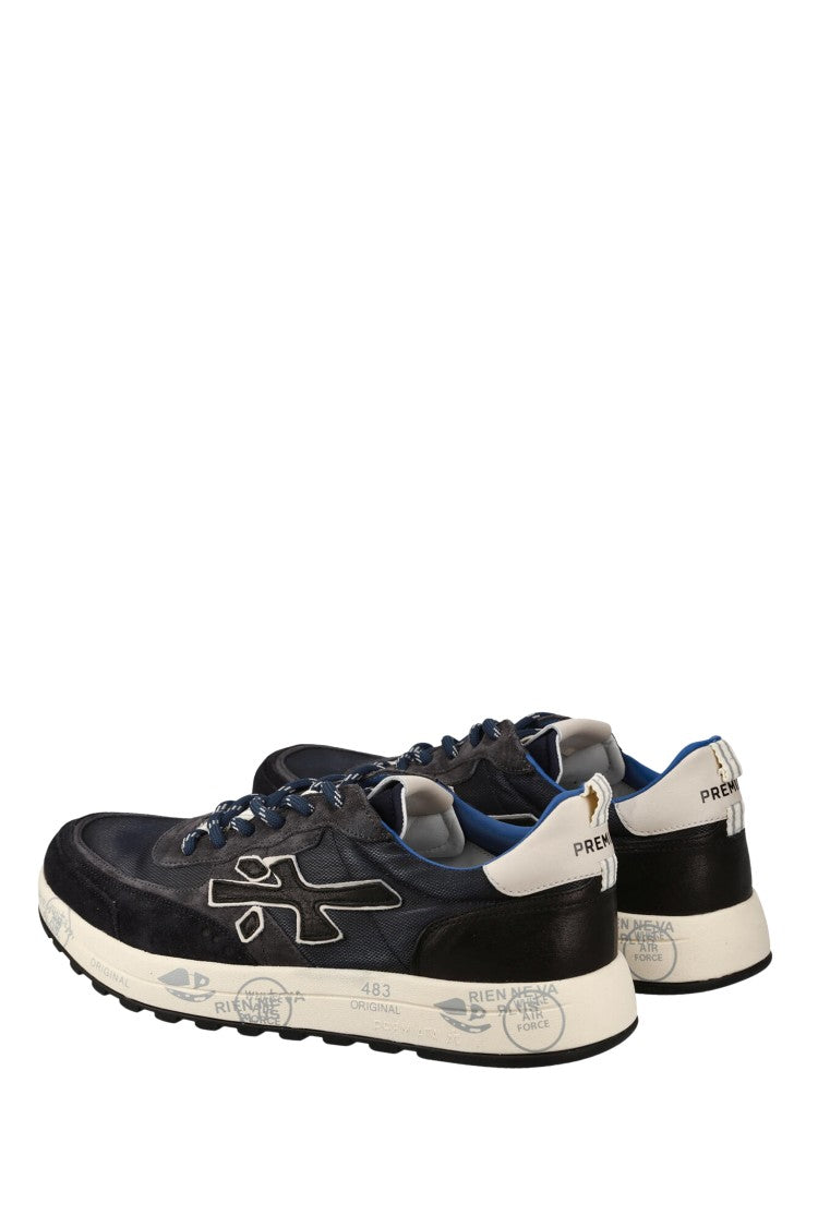 Premiata Black Nous Leather Running Sneakers