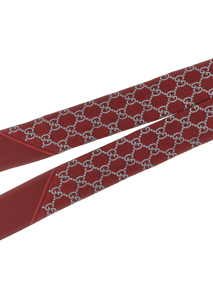 Gucci Laminated Gg Pattern Silk Twill Bandeau