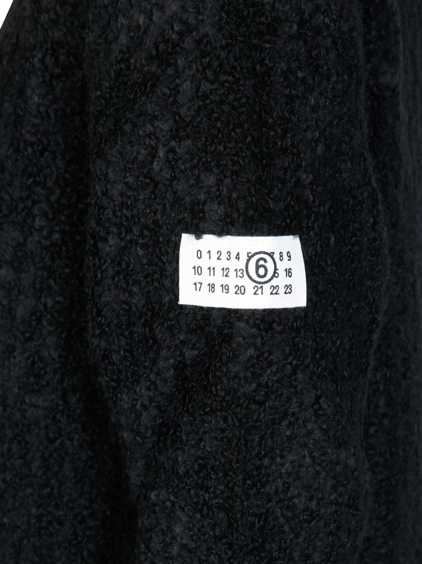 Mm6 By Maison Margiela Textured Long Sleeve Sweater