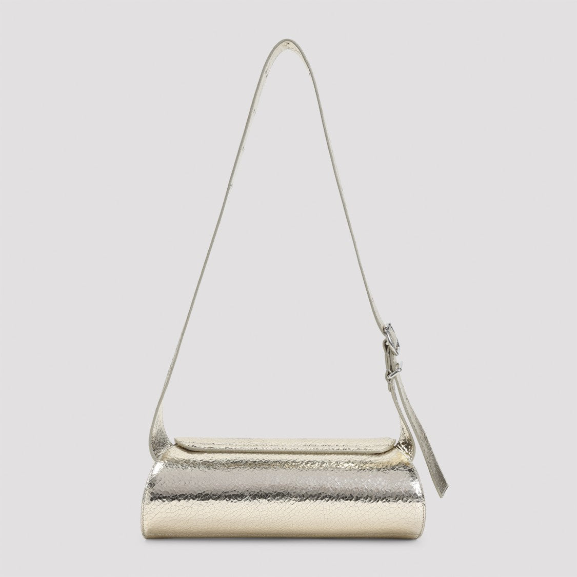 Jil Sander Textured Metallic Ovine Leather Shoulder Bag
