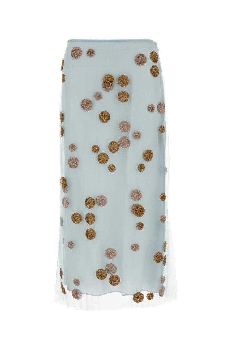 Fendi Pastel Light Blue Tulle Skirt